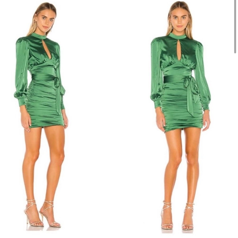 MAJORELLE Bristol Mini Dress in
Jewel Green Size XS